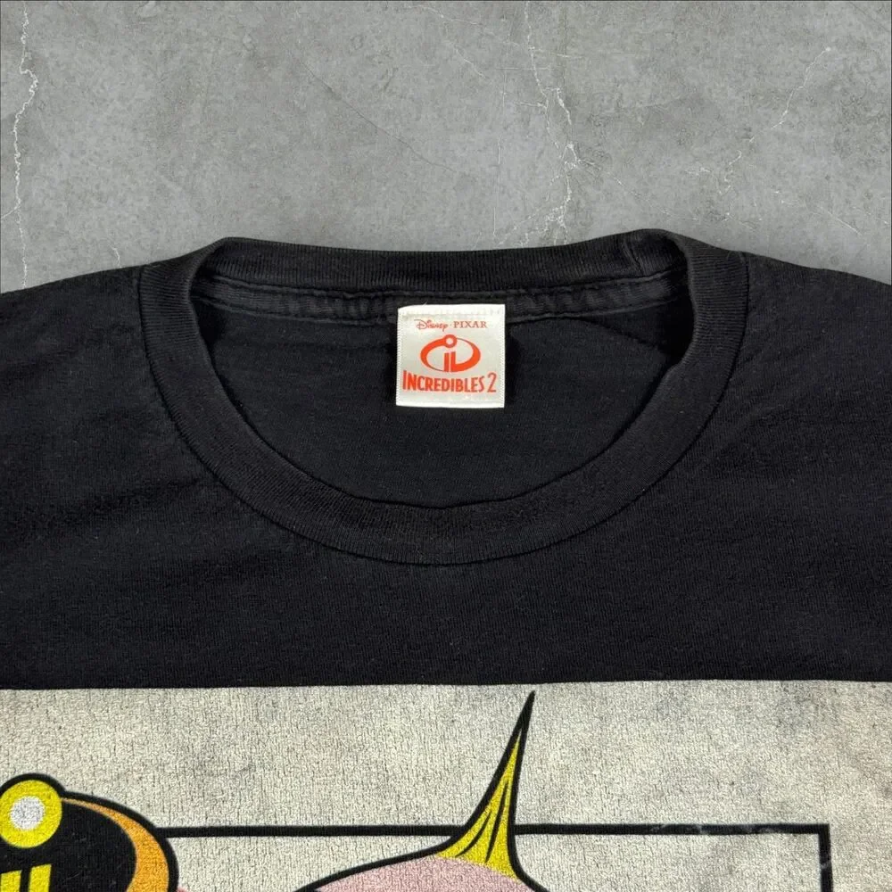 Incredibles 2 Jack Jack Playing Card Laser Eyes Hearts & Fire Shirt - Med/Large
